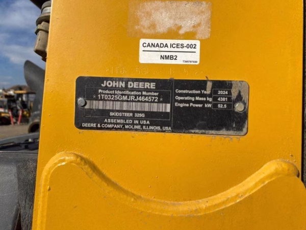 2024 John Deere 325G Skid Steer - Image 2